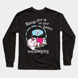 Cute Sleeping Piggy. Long Sleeve T-Shirt